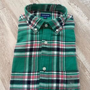Club Room Green Plaid Button-Down Shirt